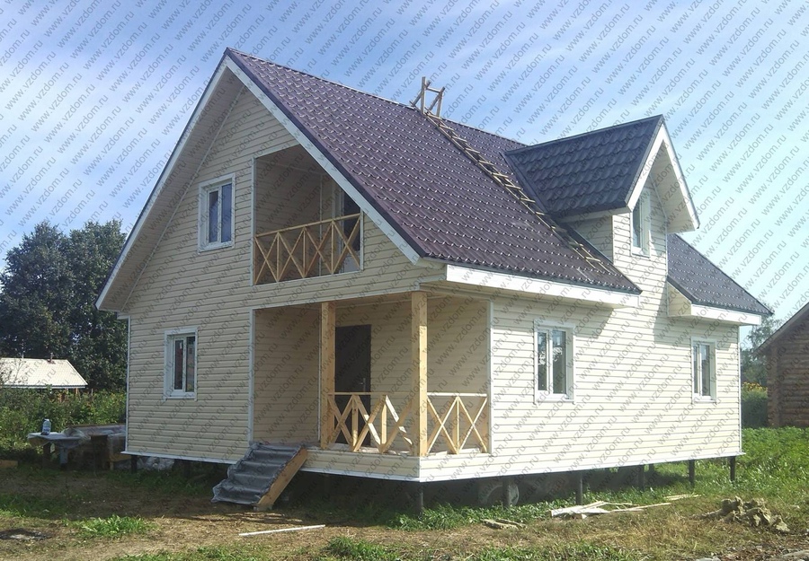 Каркасный дом 8 х 10 м