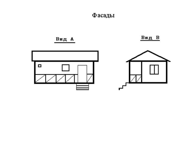 № 01-10. Баня 4,5 х 6,0 м с боковой террасой