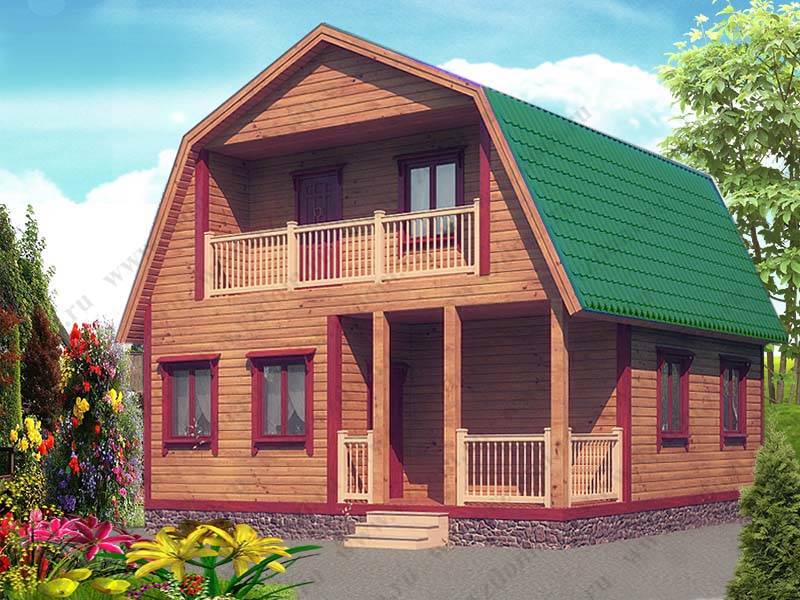 № 11-80. Каркасный дом 8х8