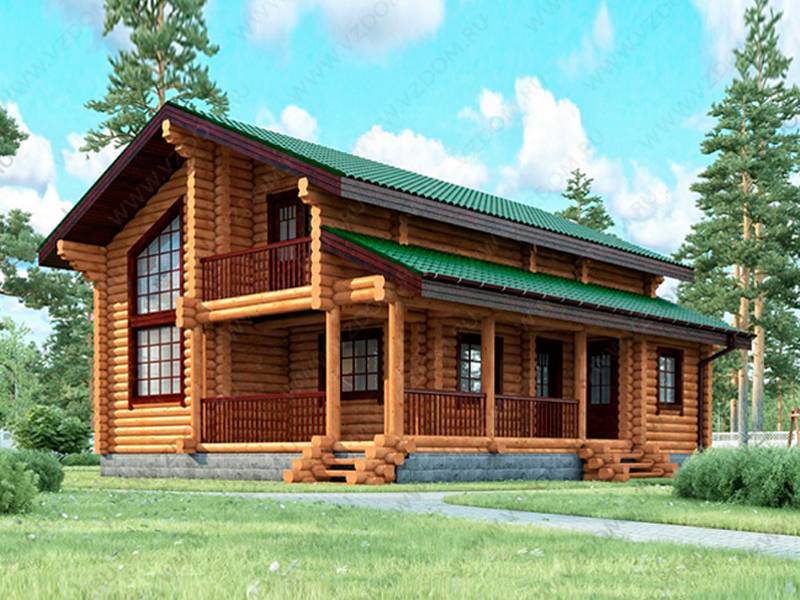 № 13-80. Дом из бревна 8х10,7