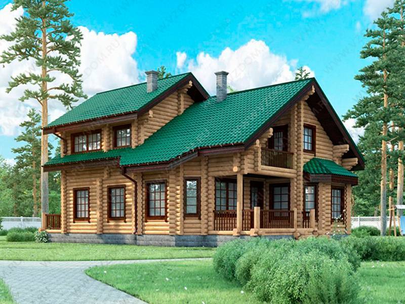 № 15-70. Дом из бревна 9 х 12,2 м