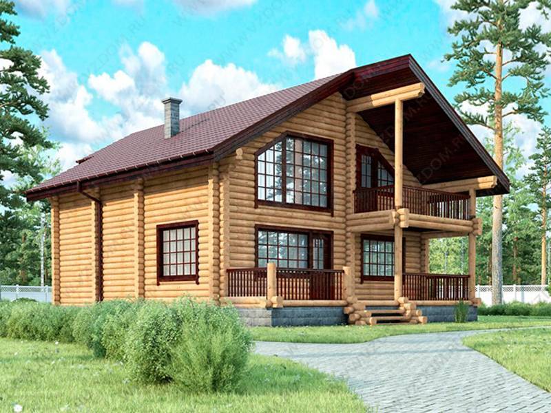 № 16-10. Дом из бревна 9,5х13,7