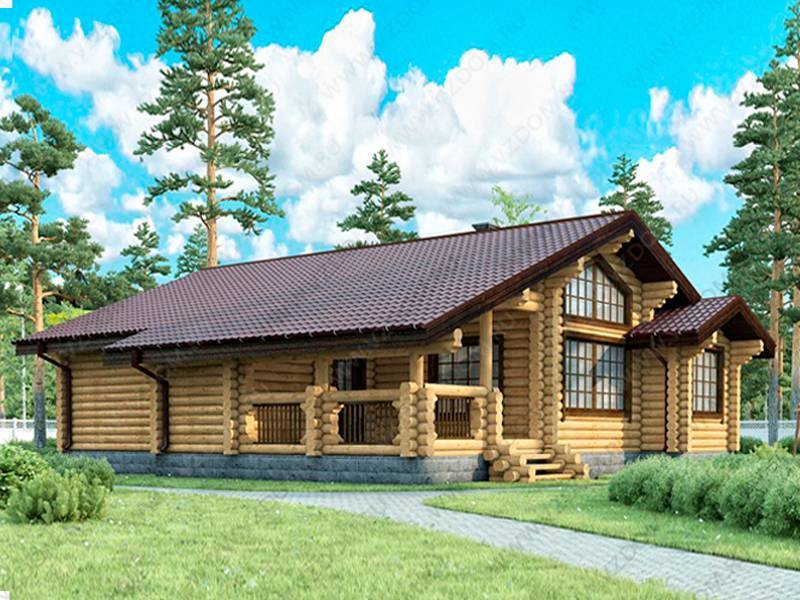 № 17-20. Дом из бревна 11,8x12,2 одноэтажный